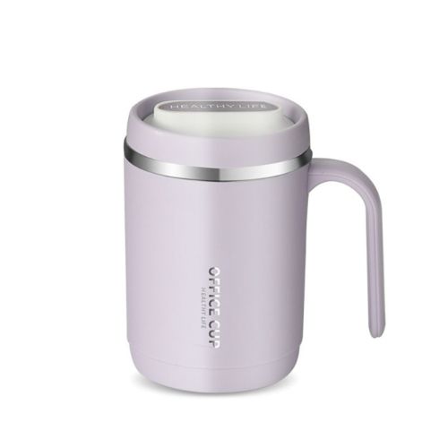 1pc Stainless Steel Cups With Lid; 16 Oz 304 Stainless Steel Tumblers Durable Coffee Mug With Splash Proof Sliding Lid; Drink With Lid Open; Non-