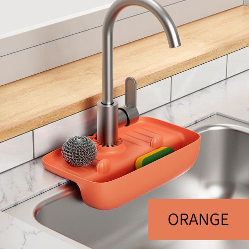 1pc Splash Guard For Sink Faucet; 10.63"x5.51"; Faucet Drain Rack; Super Absorbent Fast Drying Mat Sink Gadgets; Drip Catcher For Kitchen; Drain